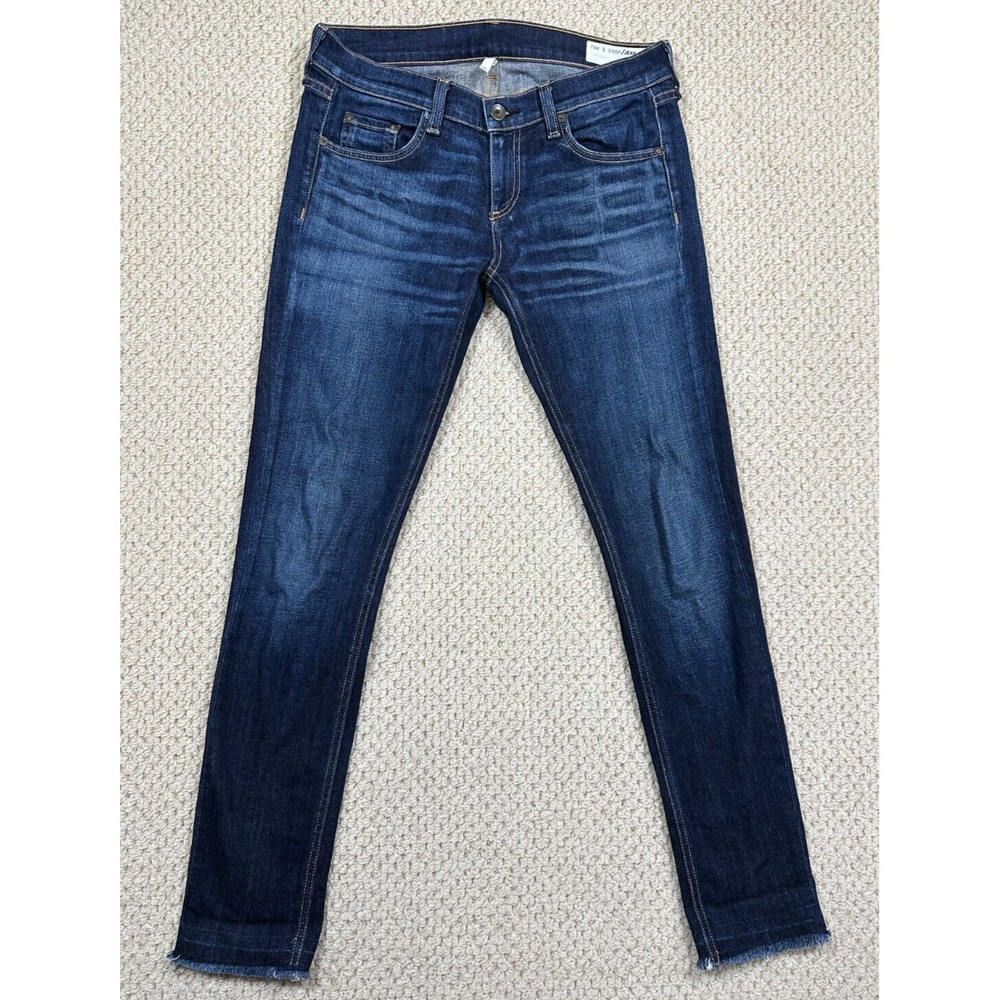 Rag Bone Jeans Womens 29x30 Yesler Wash Dre Boyfriend Slim Stretch Denim Raw Hem